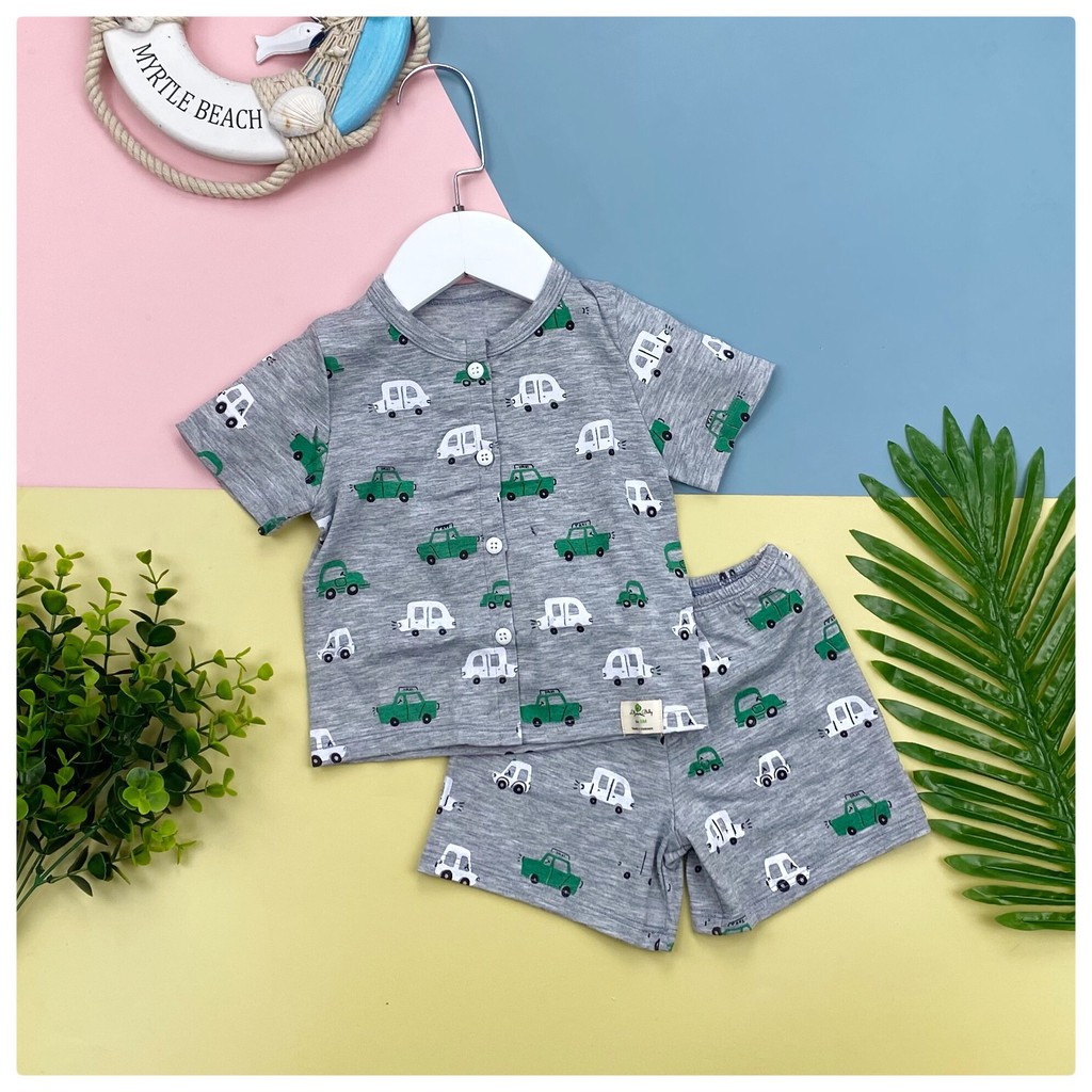 Bộ sơ sinh cotton côc tay cài cúc bé trai size 3-18M, cho bạn từ 4-10kg. Chất cotton mỏng, nhẹ, dễ mặc, thấm hút tốt