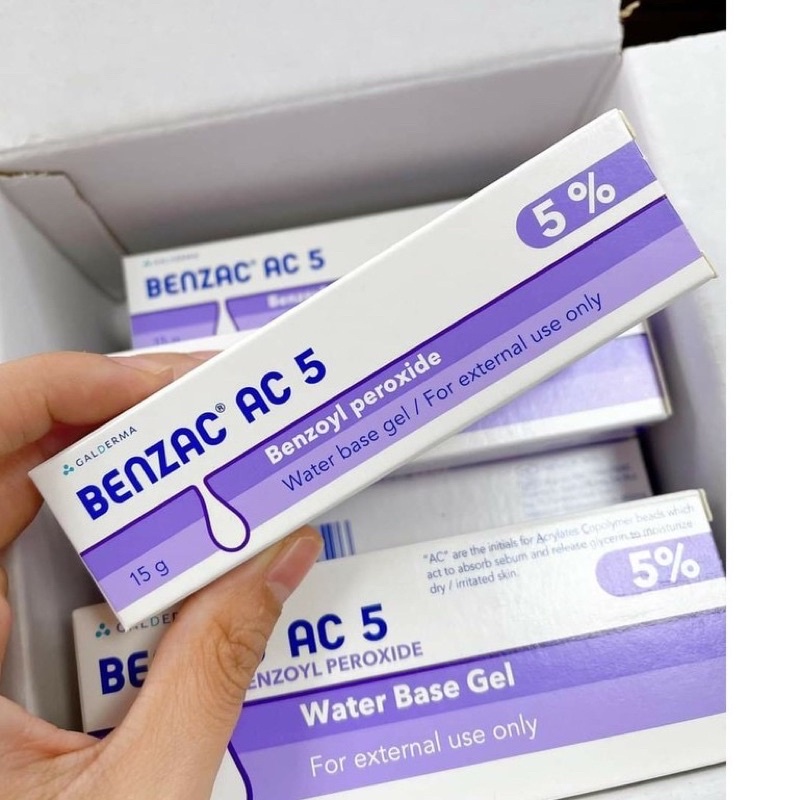Kem ngừa mụn Benzac AC 5 5% Benzoyl Peroxide - Galderma