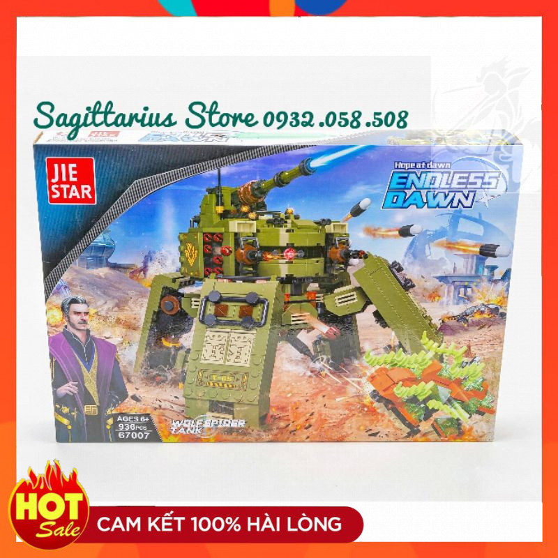 Lego Jiestar 67007 Lắp Ráp Xe Tank Wolf Spider ( 936+ Mảnh )[ Có Sẵn ]