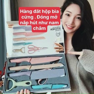 Bộ sét dao kéo everrichh lúa mạch sịn sò siêu sắc bén 6 chi tiết