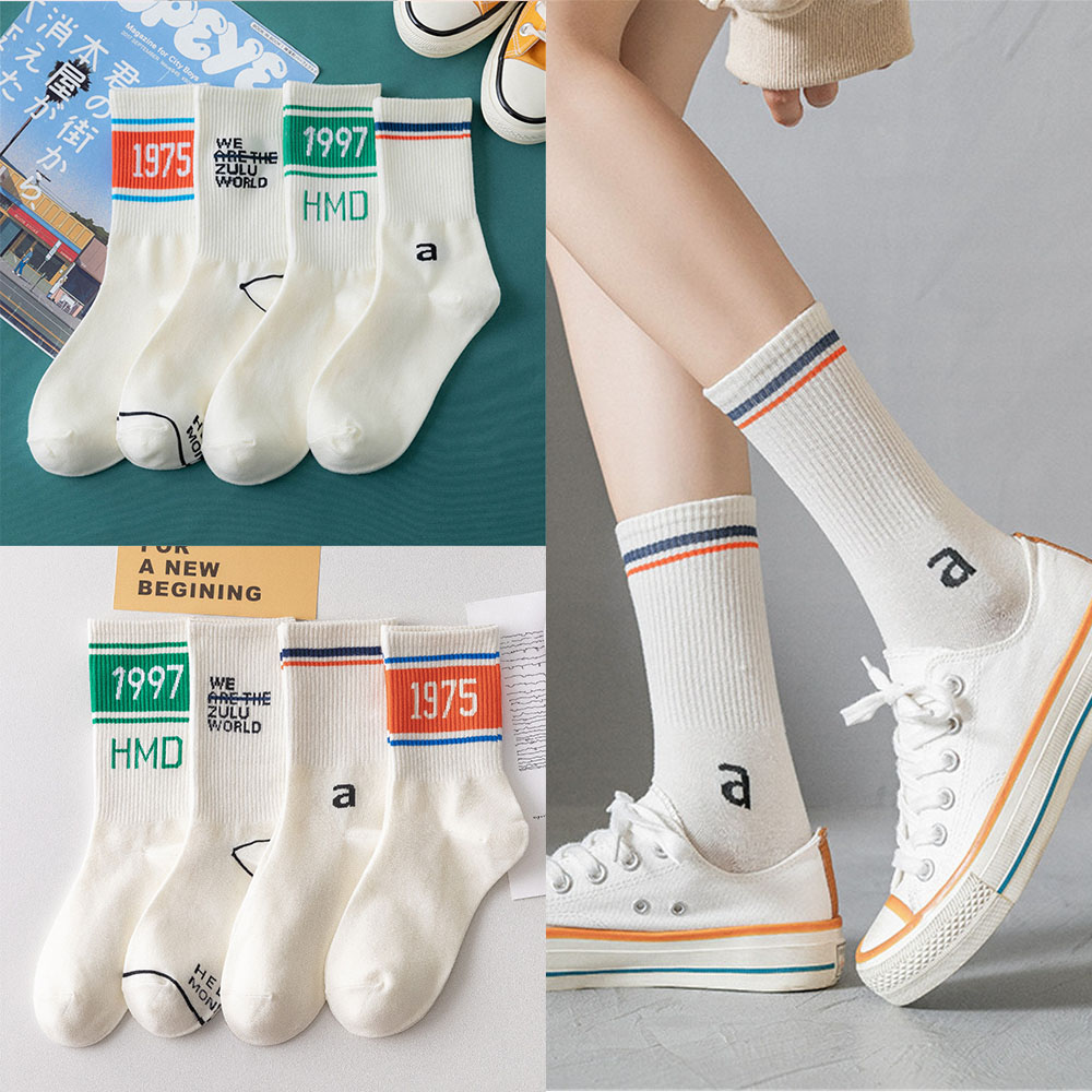 Vớ Cotton Phong Cách Thể Thao Thoải Mái Cho Nam Và Nữ