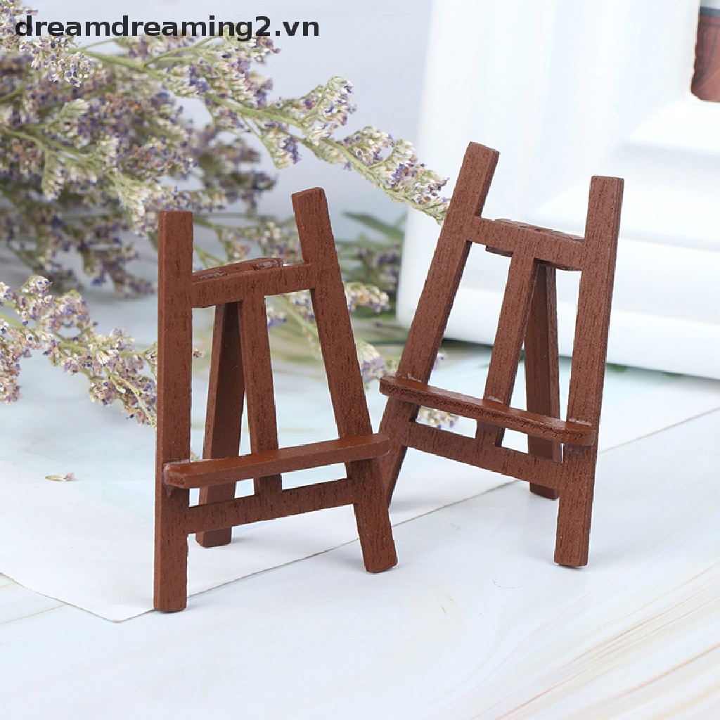 Giá vẽ gỗ mini trang trí nhà búp bê xinh xắn