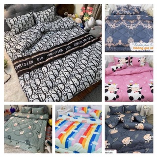 (rẻ vô địch) Bộ chăn ga gối poly 5 món (được chọn mẫu) chăn phao trần bông ga vỏ gối mới nhất 2020