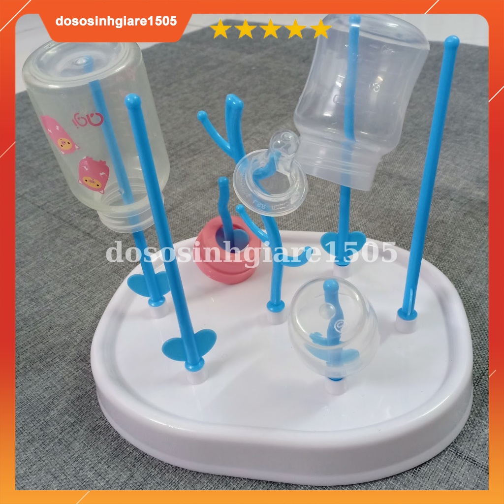 Giá khay úp bình sữa mini hình cây không nắp