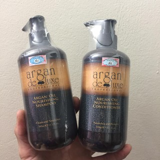 Cặp dầu gội xả phục hồi tóc hư tổn Argan Deluxe 300mlx2