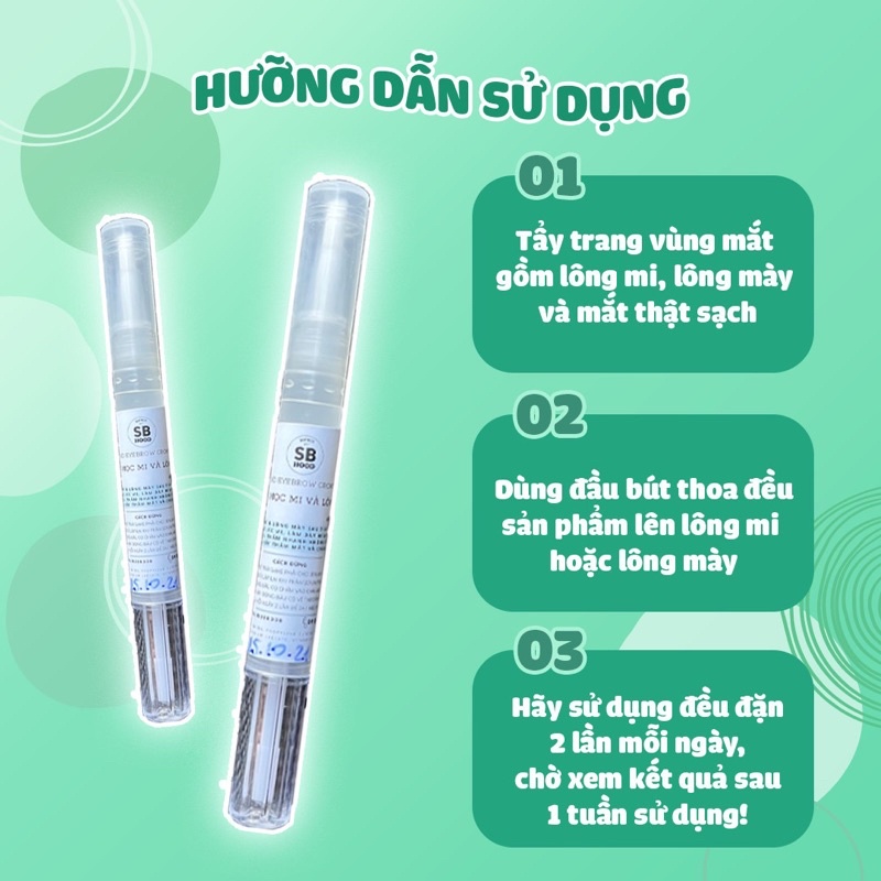 Serum dưỡng lông mi và lông mày SB Hood giúp kích mọc dài, dày, chắc khỏe