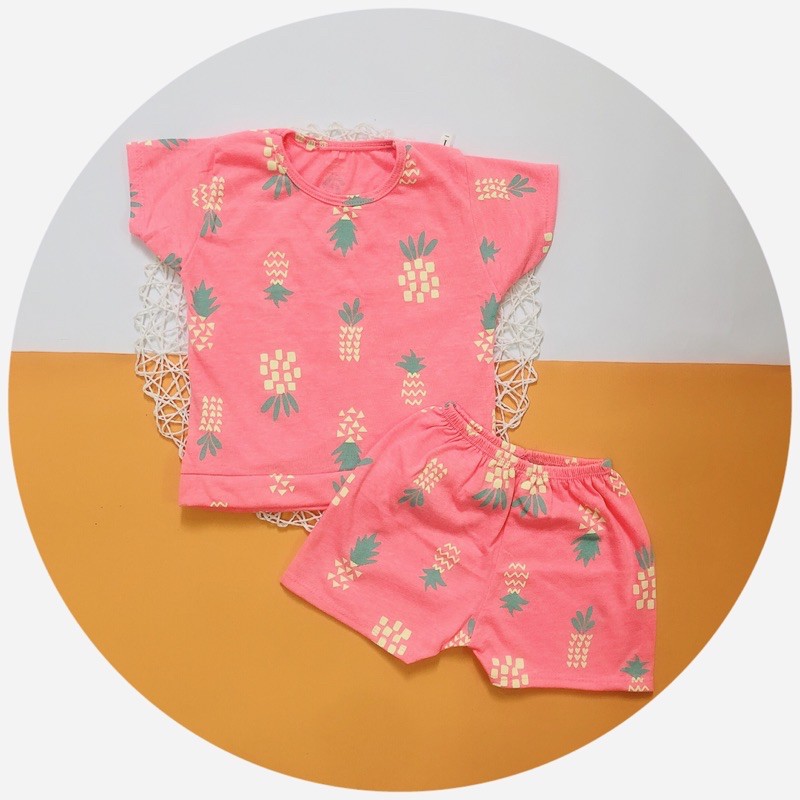 Bộ Cộc Tay Hoa Quả Cho Bé 7-18kg Chất Bozip