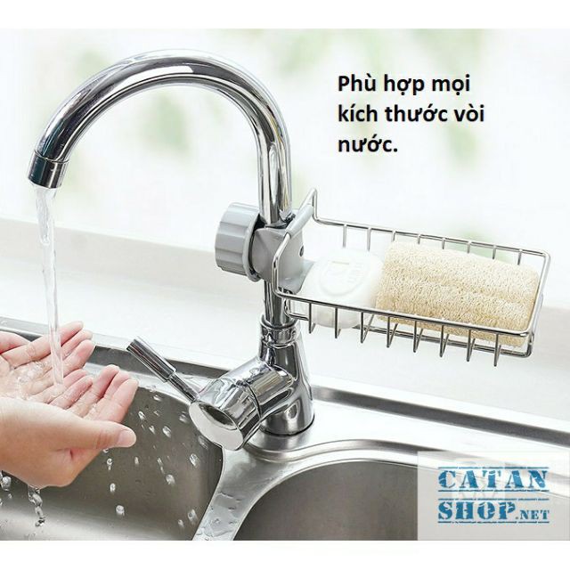 {Giá sỉ} Giá, Giỏ Inox 304 Treo Vòi Bồn Rửa Bát, Chén