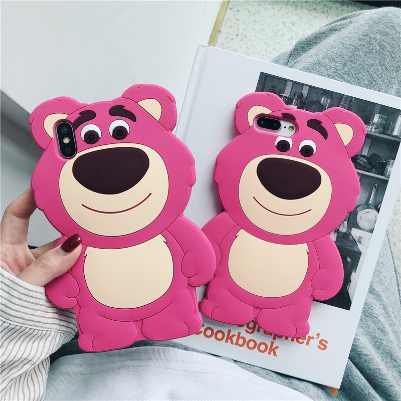 Ốp Điện Thoại Silicon Mềm Chống Sốc Hình Gấu 3D Cho Iphone 14 13 12 11 promax 14plus 6 6s 7 8 Plus X XS MAX XR