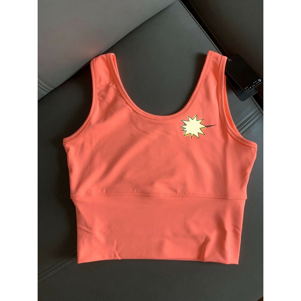 Áo bra thể thao nữ cổ tròn tập gym yoga earobic có kèm mút