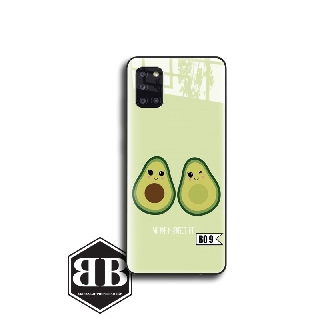 Ốp lưng kính cường lực SAMSUNG A31 / A51 / A71 trái bơ siêu dễ thương