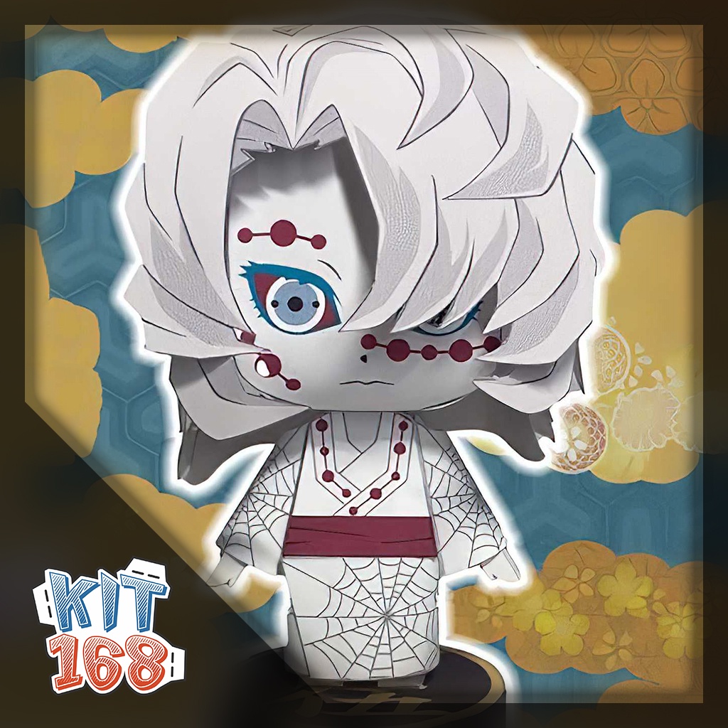 Mô hình giấy Anime Chibi Rui ver 2 – Demon Slayer  + kit hộp trang trí