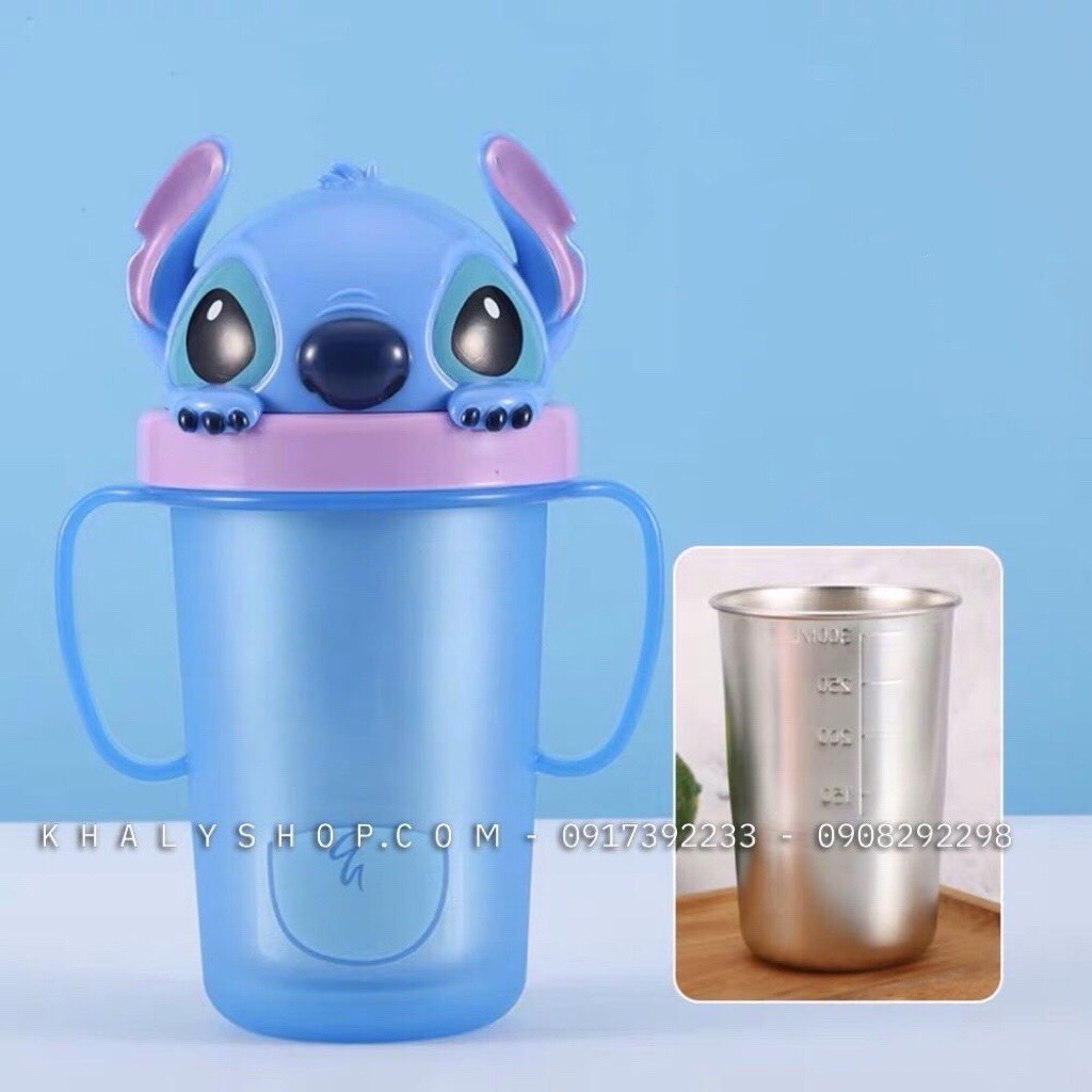 Bình tập uống có tay cầm hình nhân vật hoạt hình siêu iu cho Bé - 300ml -