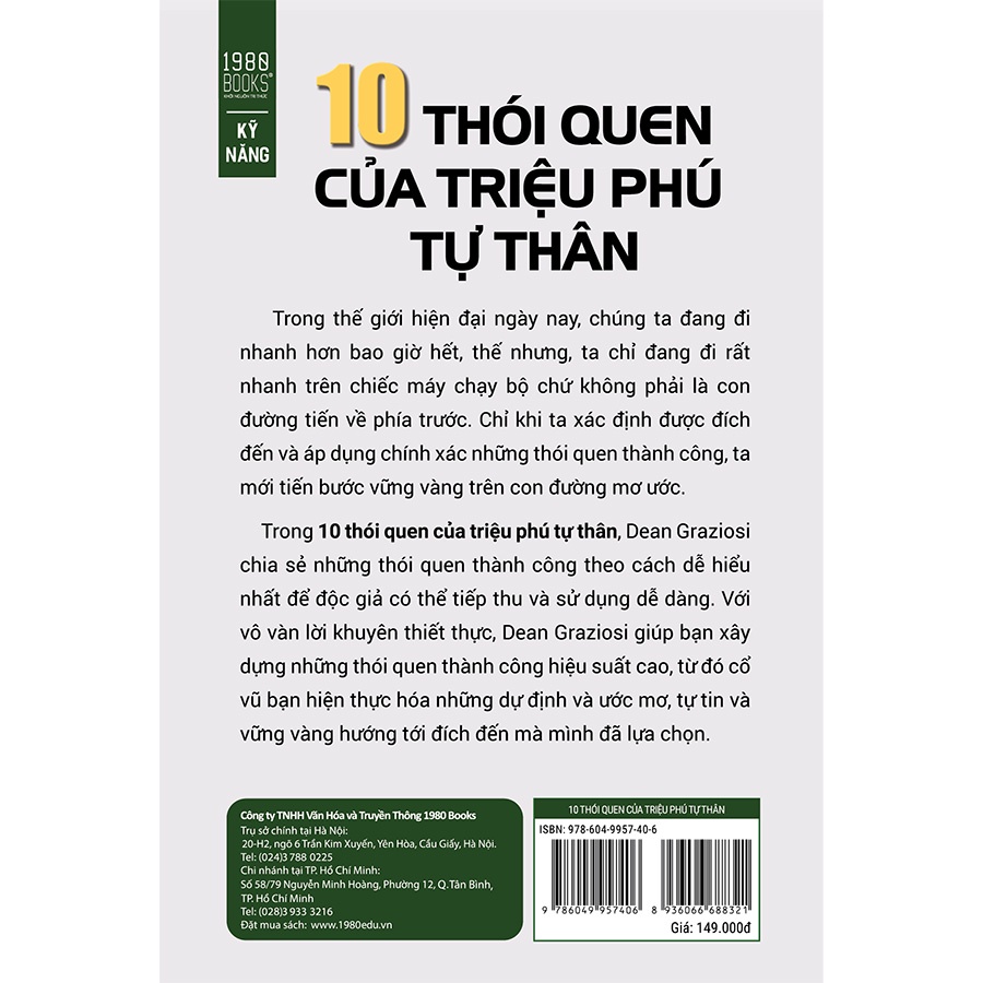 Sách - 10 Thói Quen Của Triệu Phú Tự Thân (Dean Graziosi - 1980 Books)