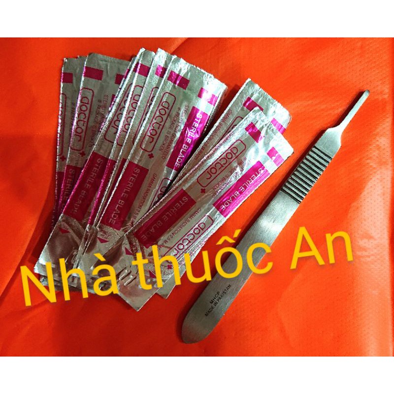 combo cán dao mổ và 10 lưỡi dao doctor 11