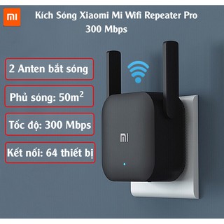 Mua   Bản Quốc Tế   Cục kích sóng wifi xiaomi Pro 2 râu - Mở rộng sóng Wifi  Tăng cường mạng Wifi -R03- Mi WiFi Repeater Pro