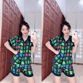 Pijama lụa bộ cộc ( sỉ lẻ ib, ib chọn mẫu)