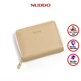 Ví Nữ mini cầm tay cao cấp NUDDO đựng tiền, thẻ, nhiều ngăn tiện dụng thiết kế dáng ngắn đẹp thời trang NUV002 thumbnail