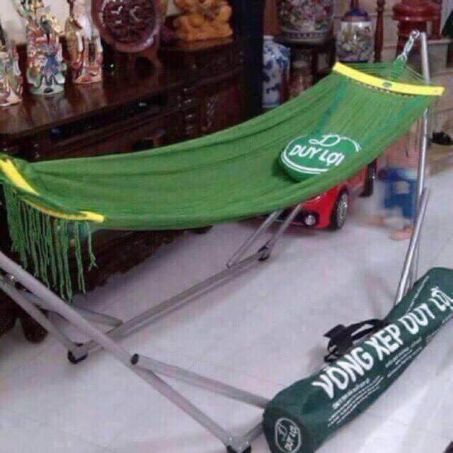 (giá hủy diệt) Bộ võng xếp Duy Lợi cỡ lớn( khung võng + Lưới gối )