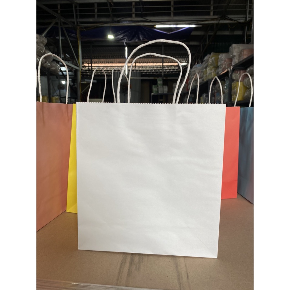 100 CÁI Túi giấy KRAFT NHẬT CAO 26 cm Ngang 25 cm Hông 10 cm - QUAI GIẤY XOẮN
