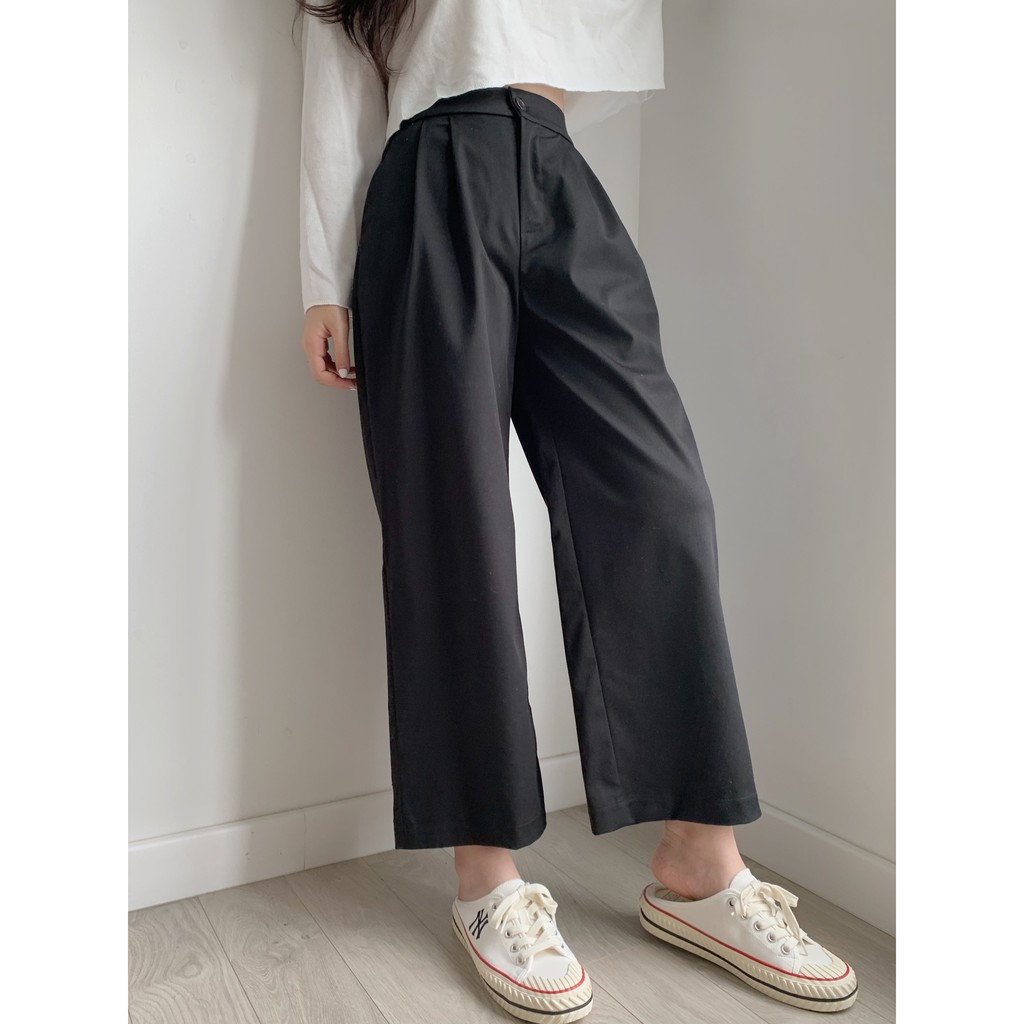 [Mã FADIRECT20 giảm 20K đơn 150K] Quần ống rộng Kaki cạp lưng chun TKQ31