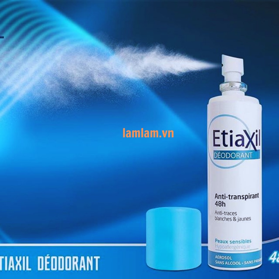 Xịt Khử Mùi EtiaXil Deodorant Anti-Transpirant 48h Spray Armpits 100ml