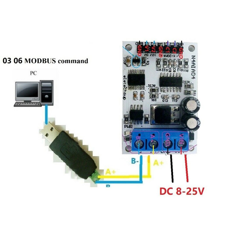 Mô Đun Thu Tín Hiệu Dc 12v 4-20ma 0-5v Rs485 Bus Rtu | BigBuy360 - bigbuy360.vn