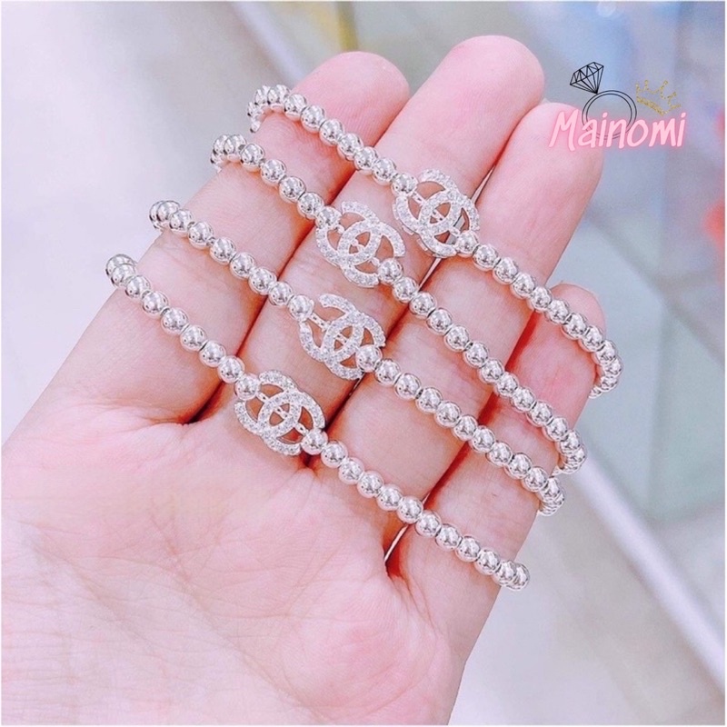 Lắc tay bi mix chữ X bạc ta cao cấp sang xịn Mainomi Shop Bạc Xinh