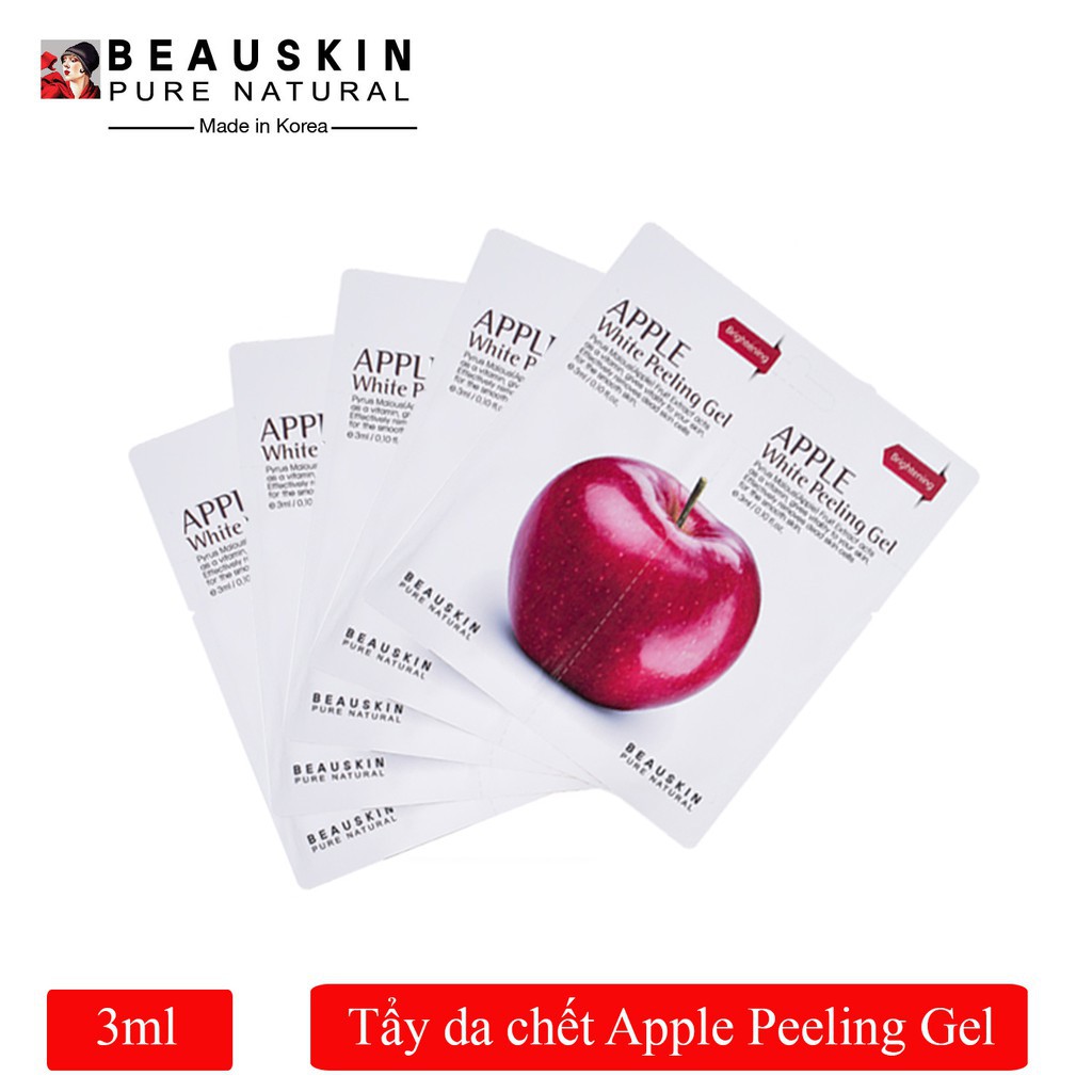 Combo 5 gói tẩy da chết sáng da sạch mụn Apple White Peeling Gel minisize