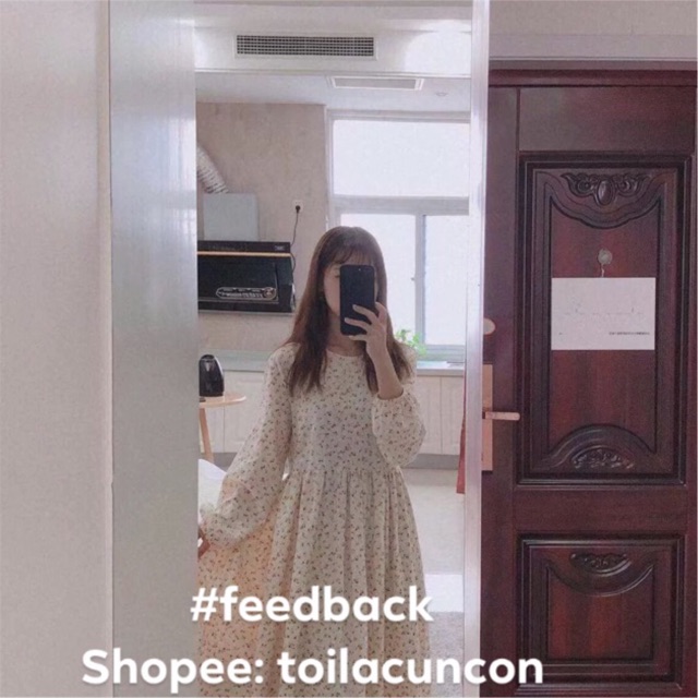 [Mã WASTMAY giảm 15% tối đa 30K đơn 150K] (ORDER) Váy hoa nhí dài tay thu ulzzang / Đầm vintage dáng dài | BigBuy360 - bigbuy360.vn
