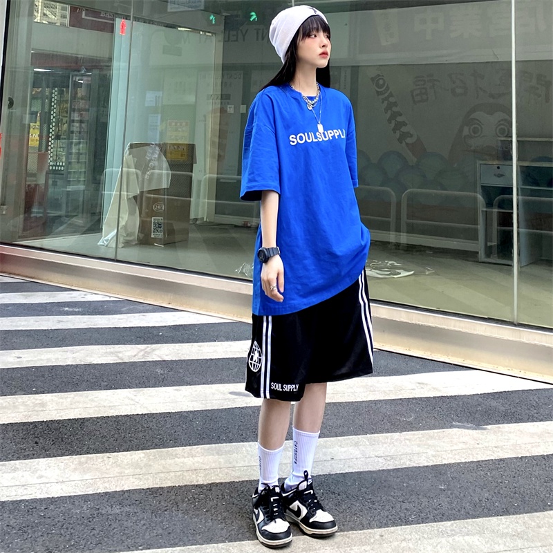 Áo thun màu xanh nam nữ tay lỡ Yinxx, áo phông unisex form rộng ATL281