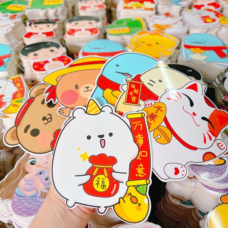1 BAO LÌ XÌ CHIBI 2024 GIẤY BÓNG & LỤA DÀY, bao lì xì tết