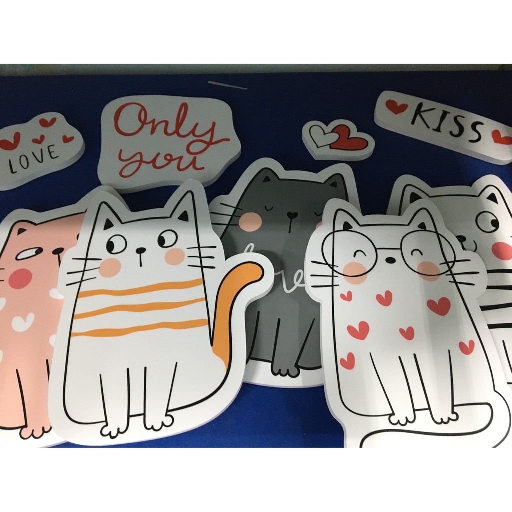 ❌ 𝙎𝙖𝙡𝙚 𝟱𝟬% ❌ Bộ mèo trang trí phòng bé siêu xinh - Tranh dán tường cực hót - Tặng kèm băng keo chuyên dụng [CF014] | BigBuy360 - bigbuy360.vn