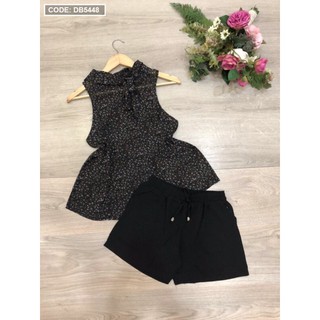 Set bộ đùi in hoa cột nơ