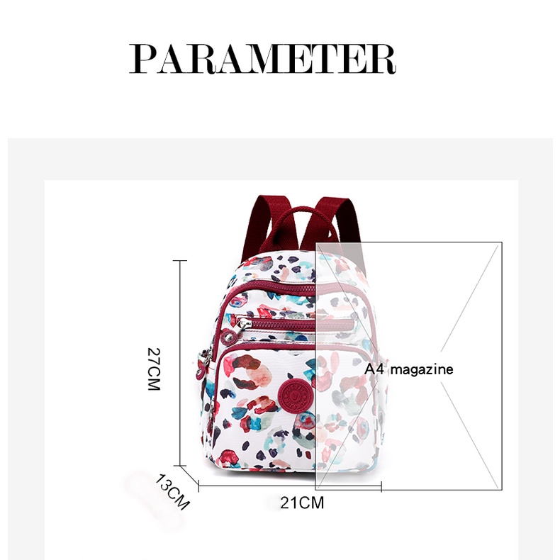 Ba Lô Vải Oxford Sức Chứa Lớn Nhiều Ngăn In Họa Tiết Phong Cách Mới