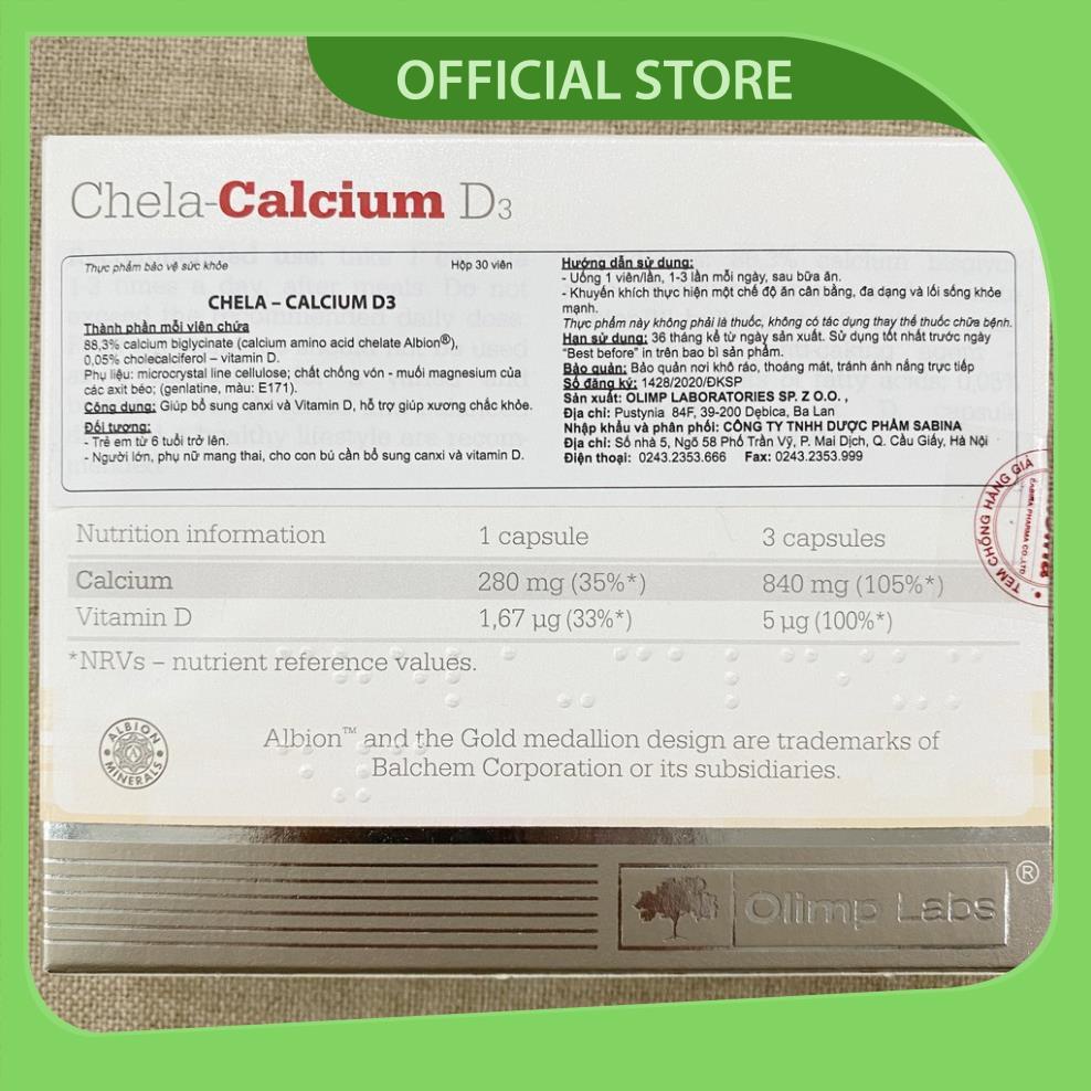 Chela-Calcium D3 – Canxi cho bà bầu, bổ sung canxi và vitamin D3 cho mẹ mang t