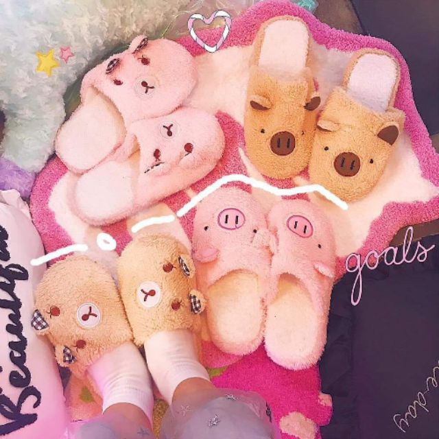 Dép bông đi trong nhà hình thú dễ thương