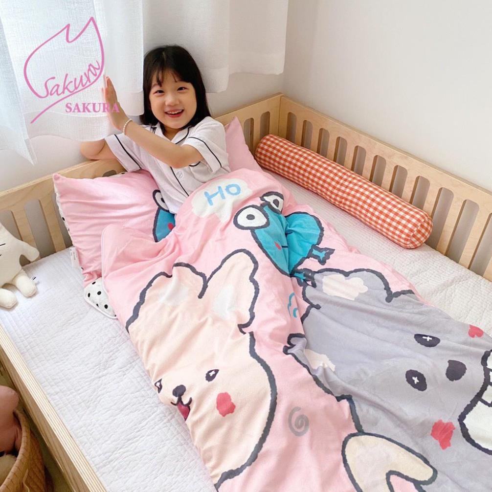 Túi Ngủ Cho Bé Mùa Đông Nỉ Nhung Chống Đạp Chăn Siêu Mềm Mịn - Túi Ngủ Đi Học Cho Bé