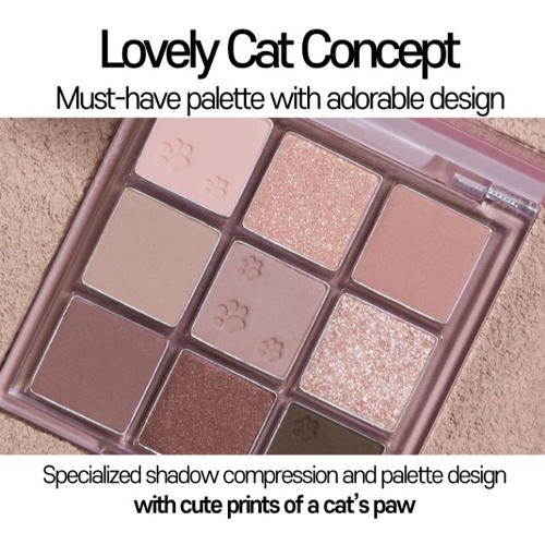 Bảng Phấn Mắt Etude House Nhiều Màu Sắc Thiết Kế Hình Chân Mèo Dễ Thương