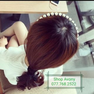 Cài tóc tiểu thư thắt nơ ren