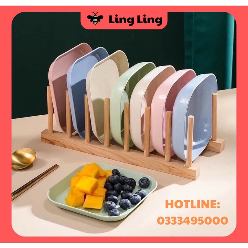 Set 8 đĩa nhựa lúc mạch, đĩa đựng bánh kẹo