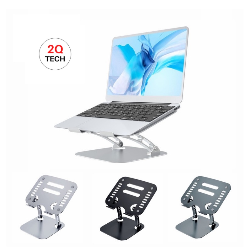 Giá đỡ , đế nâng máy tính, laptop, ipad, macbook hợp kim nhôm, tản nhiệt, chống mỏi cổ vai gáy T602 2QTech