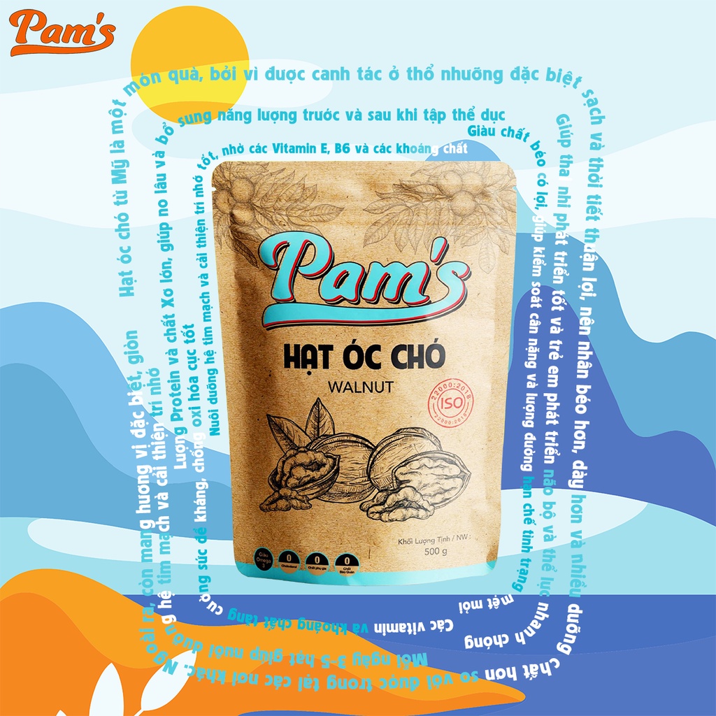 Hạt Óc Chó Nhập Khẩu Mỹ Pams - Trọng lượng 250g,500g/túi zip