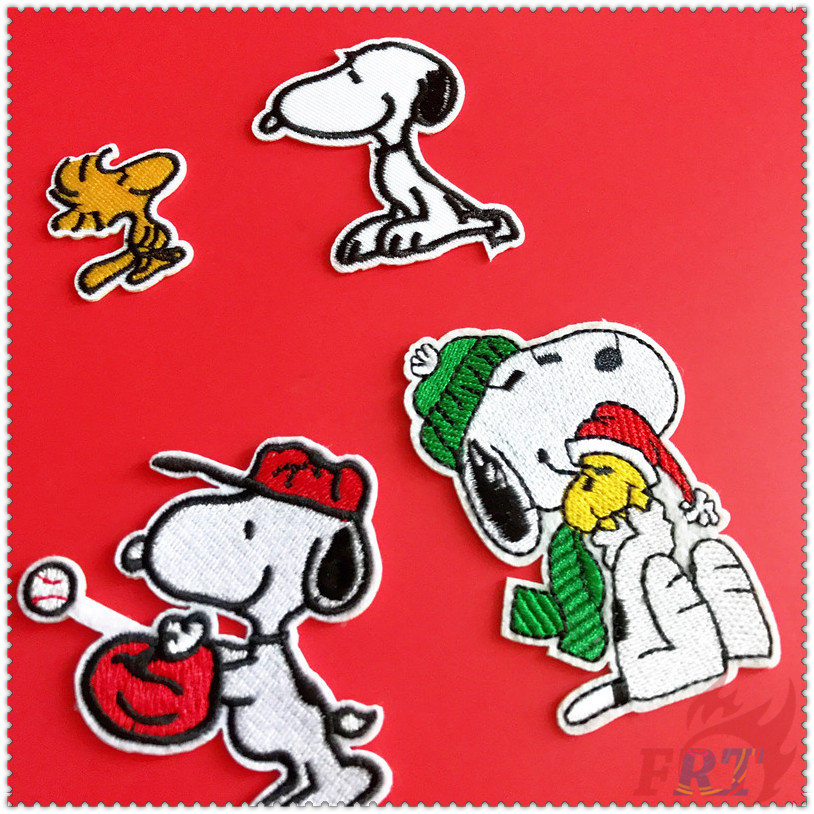 1 Miếng dán ủi thêu hình nhân vật hoạt họa Snoopy đáng yêu