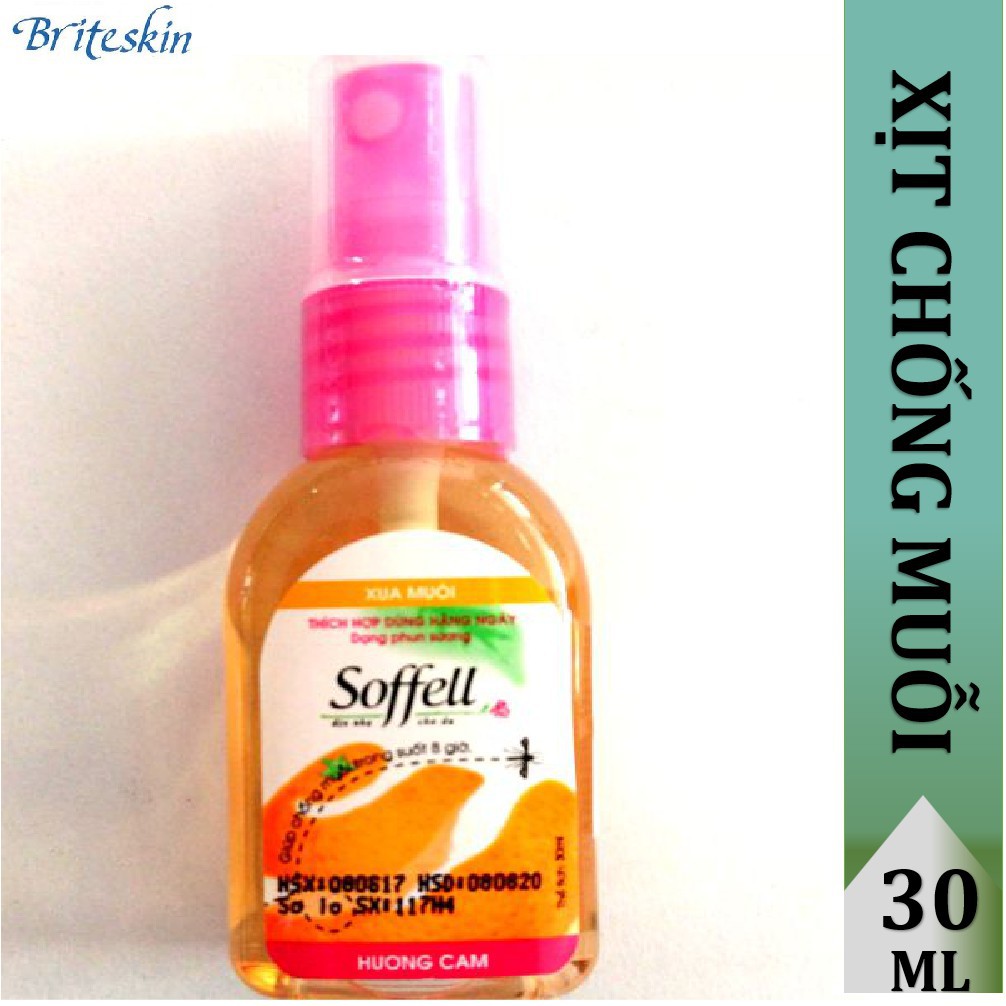 Xịt Xua Muỗi Soffell Hương Hoa & Hương Cam Chai 30ml