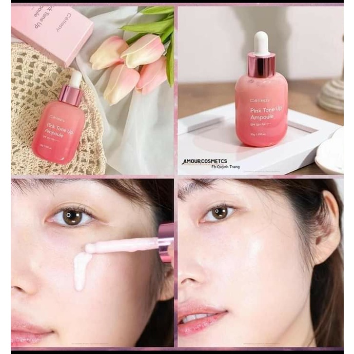 TINH CHẤT DƯỠNG TRẮNG CĂNG BÓNG , CHỐNG NẮNG,NÂNG TONE DA CELLAPY PINK TONE UP AMPOULE TỪ HÀN QUỐC | BigBuy360 - bigbuy360.vn