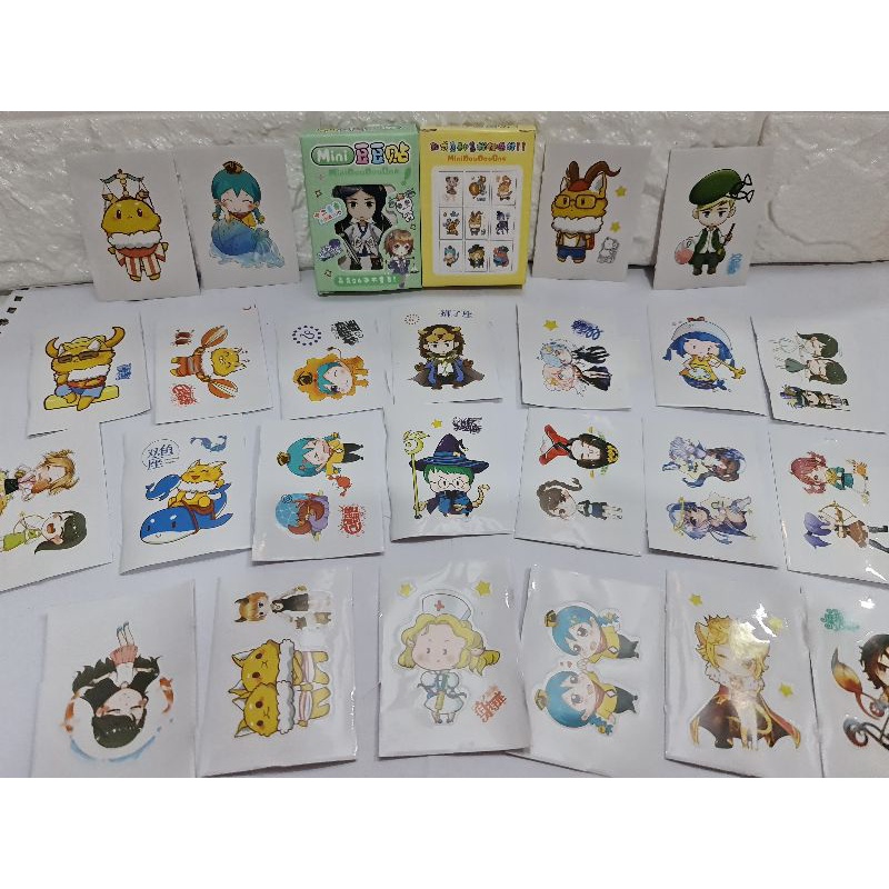 Hộp 24 tấm mini  sticker 12 cung hoàng đạo mã YS-886