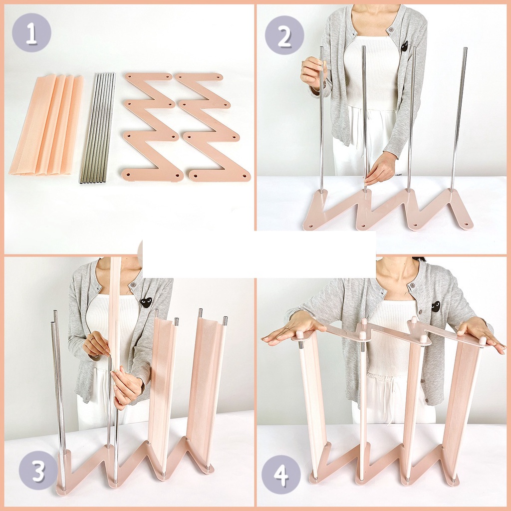 Kệ Dép 4 Tầng Chữ Z Để Sách Vở, Giày Dép, Vật Dụng Đa Năng