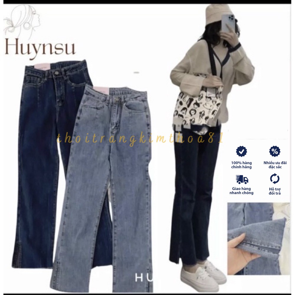 Quần jeans ống đứng cạp cao tôn dáng | WebRaoVat - webraovat.net.vn