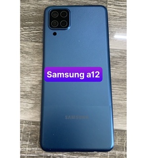 Nắp samsung A12 -zin (gồn sườn,lưng,nút bấn,kính cam